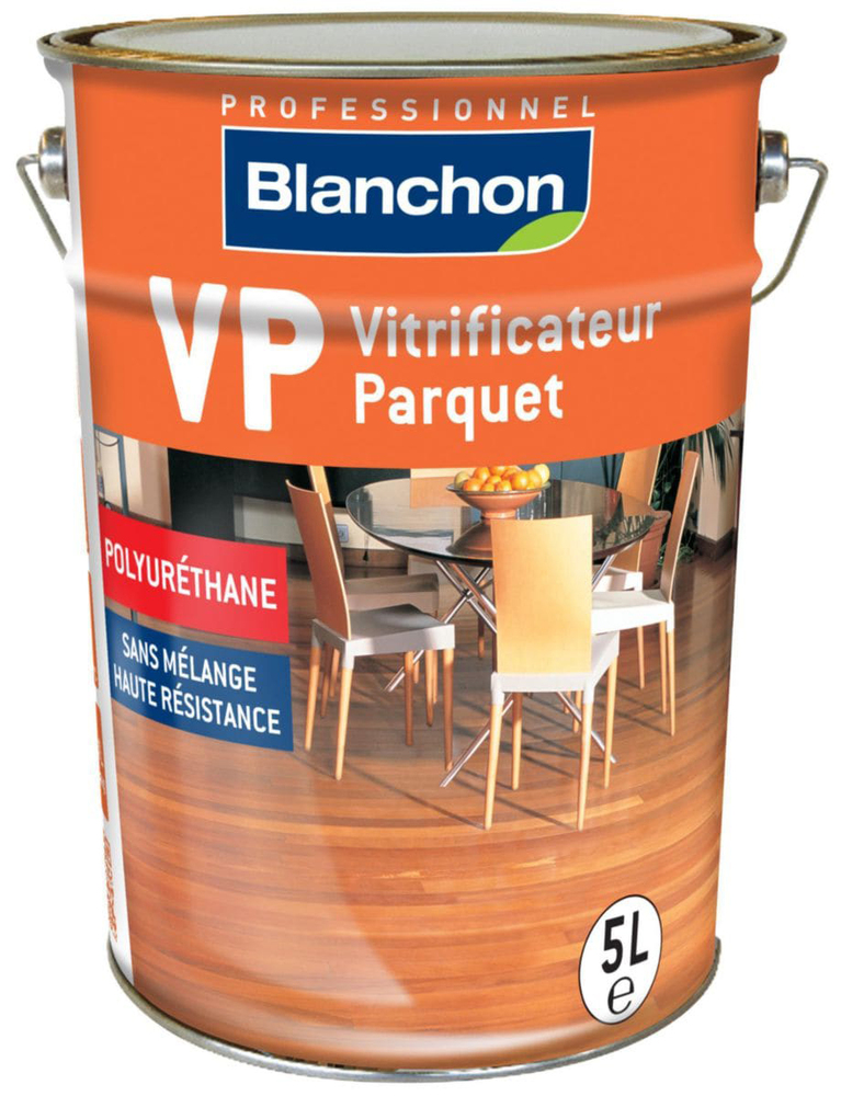 Vitrificateur Parquet VP 5L, bidon de 5 litres pour protection durable des sols en bois.