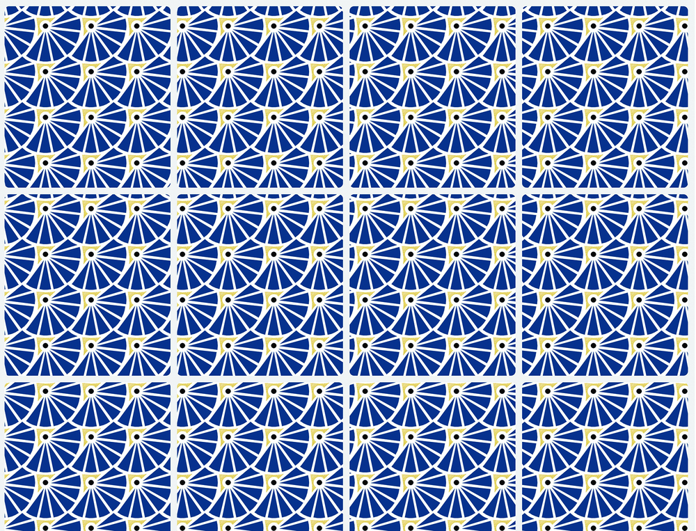 Carrelage adhésif 3D Manon bleu à effet relief pour revêtement mural