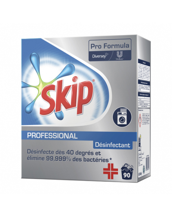 Lessive désinfectante Skip Professionnel 9 kg pour le lavage professionnel du linge en machine