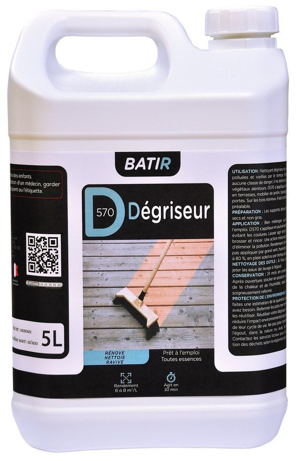 Dégriseur D570 5L nettoyant et éclaircissant pour bois