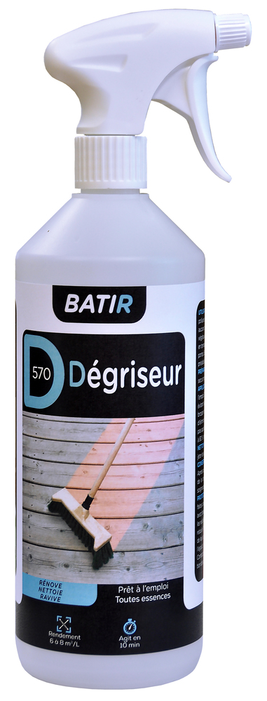 Dégriseur D570 en vaporisateur 1L pour bois, nettoyant et éclaircissant
