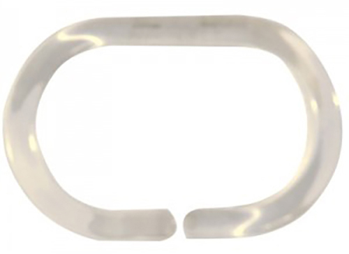 Anneaux pour rideau de douche transparents, lot de 12, en plastique durable