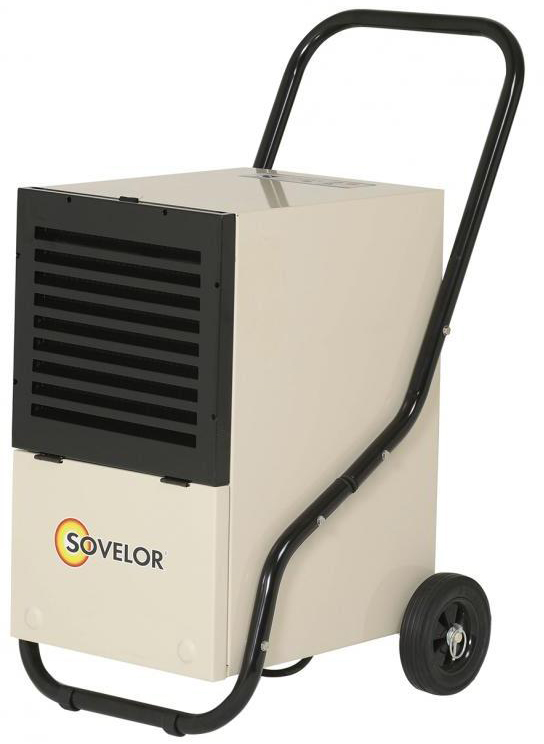 Déshumidificateur mobile professionnel DR48E 47.2L sur roulettes pour l'assainissement des locaux.