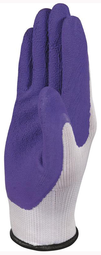 Paire de Gants de Jardin Enfant Tricot Latex Violet T04 sur Carte