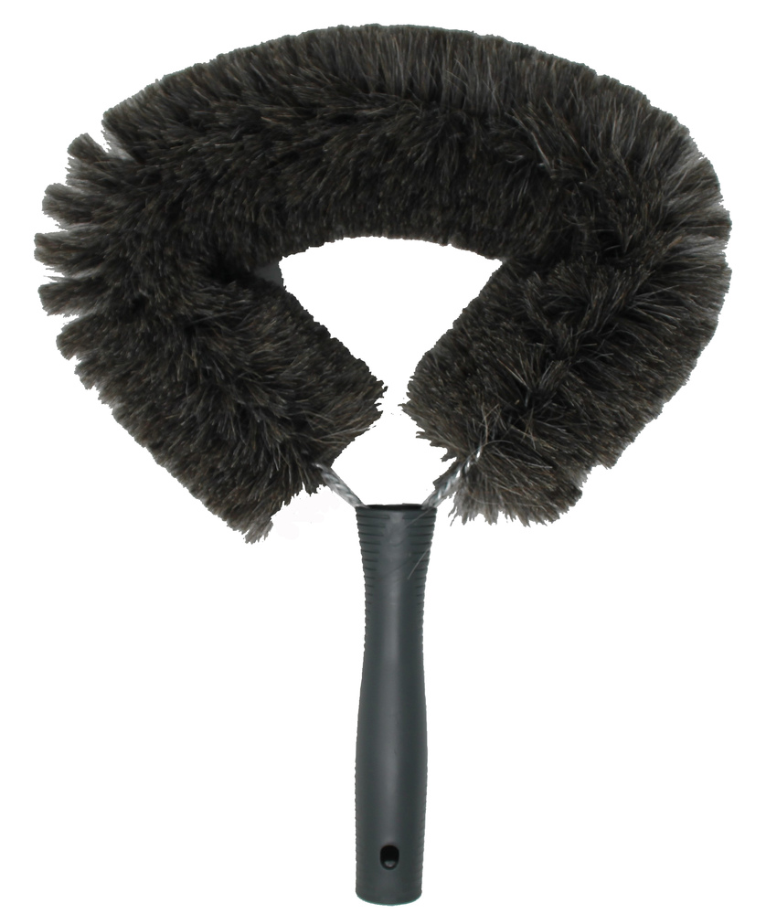 Plumeau Tête de Loup en poils de chèvre avec manche en bois