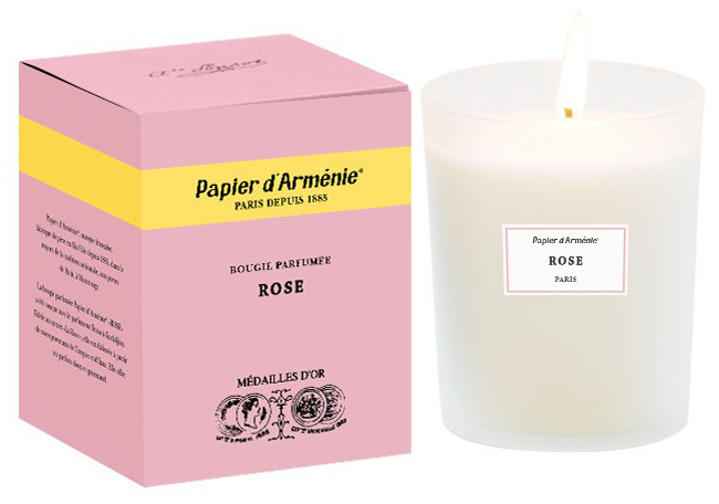 Bougie parfumée Arménie Rose en pot de 220g pour une ambiance florale et apaisante