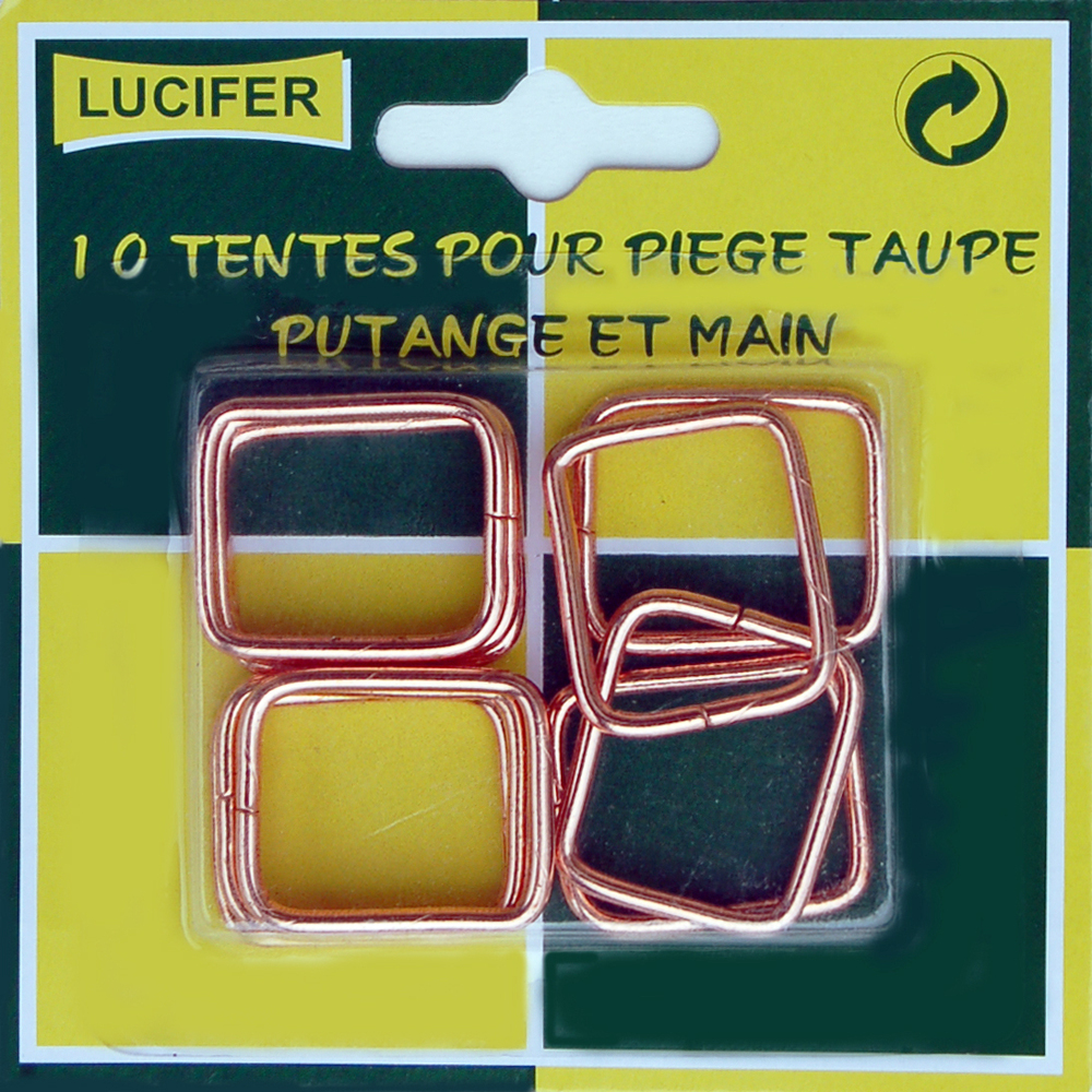 Tente de protection en plastique Putange pour piège à taupe, carte de 10 unités