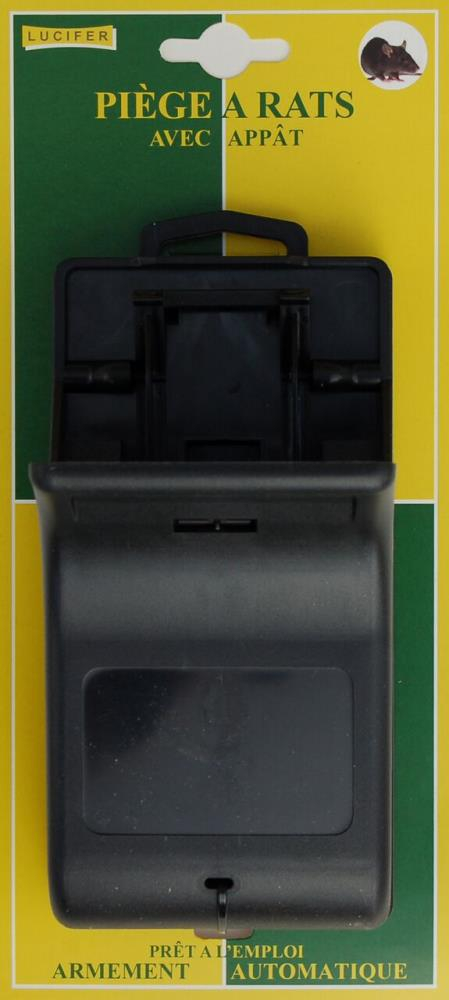 Piège à rat en plastique robuste pré-appâté sur carte