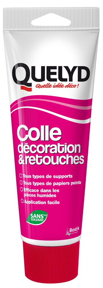Colle Décoration & Retouches en tube de 200 g pour papiers-peints et petites réparations murales