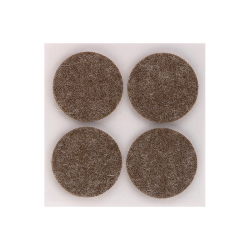 Feutres en Laine Adhésif Marron Ø38 mm (x4)