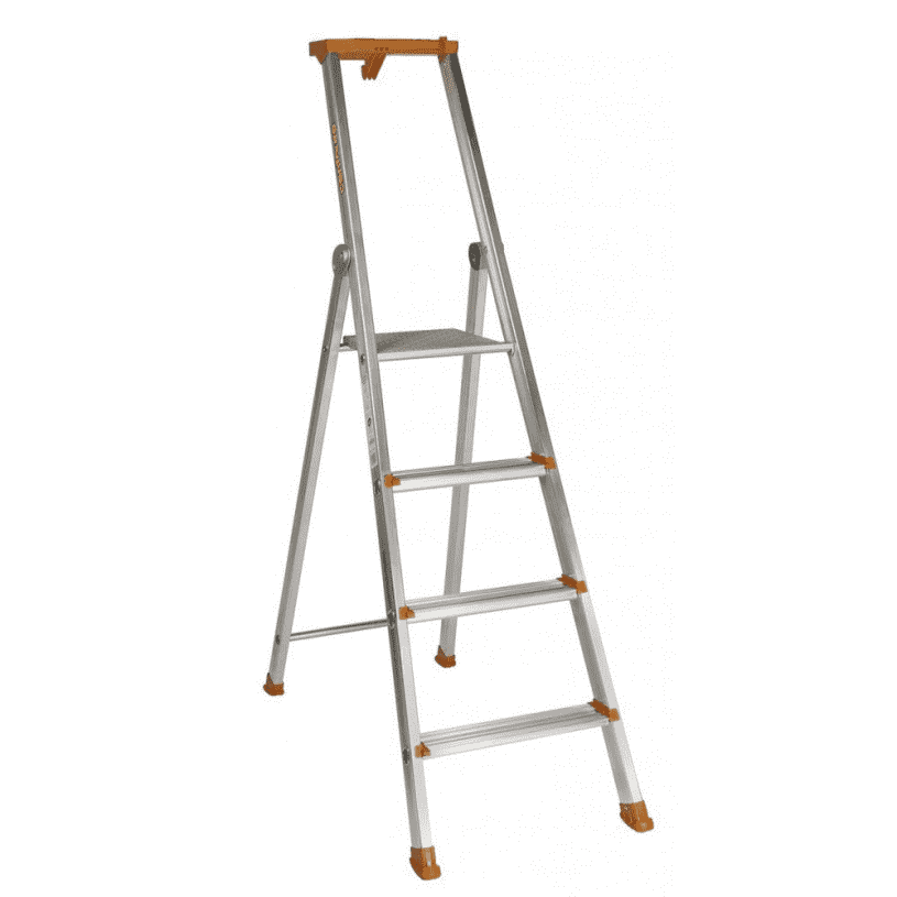 Escabeau aluminium 4 marches Pro 54, robuste pour usage professionnel