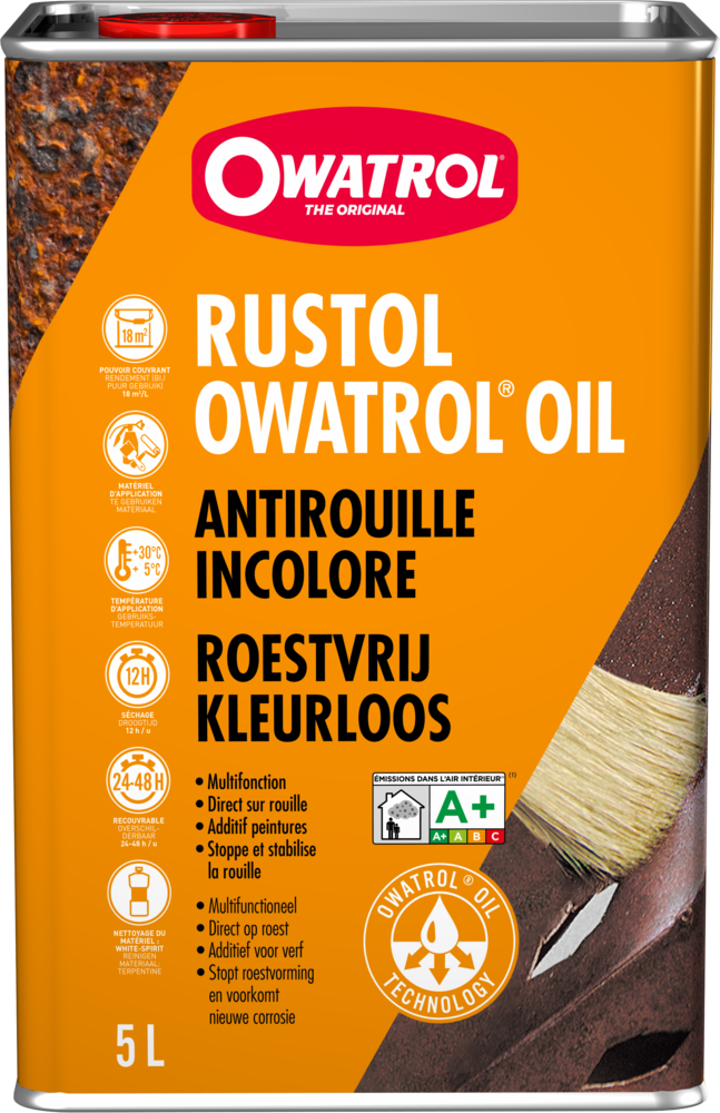 Bidon de Rustol Anti-Rouille 5L, puissant dérouillant pour métaux