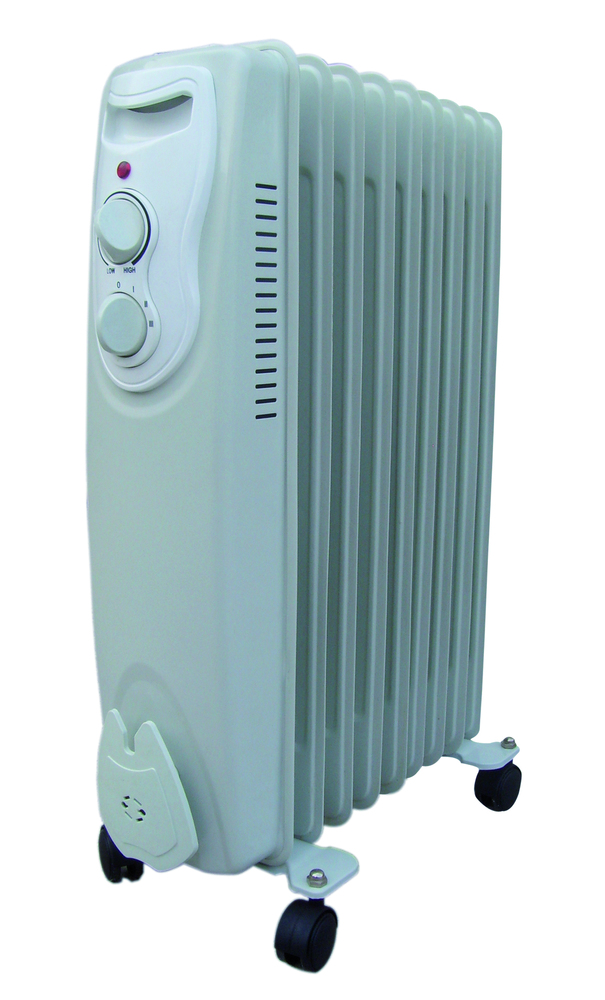 Radiateur électrique à bain d'huile Fogo 9EL 2000W avec thermostat réglable et roulettes