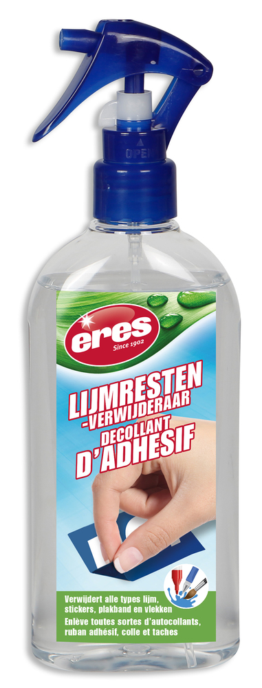 Décollant d'adhésif vaporisateur de 250 ml pour éliminer les traces de colle tenaces.