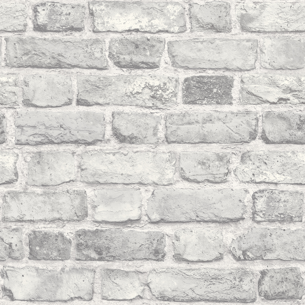 Papier peint vinyle expansé sur intissé A28903 motif briques blanches effet relief