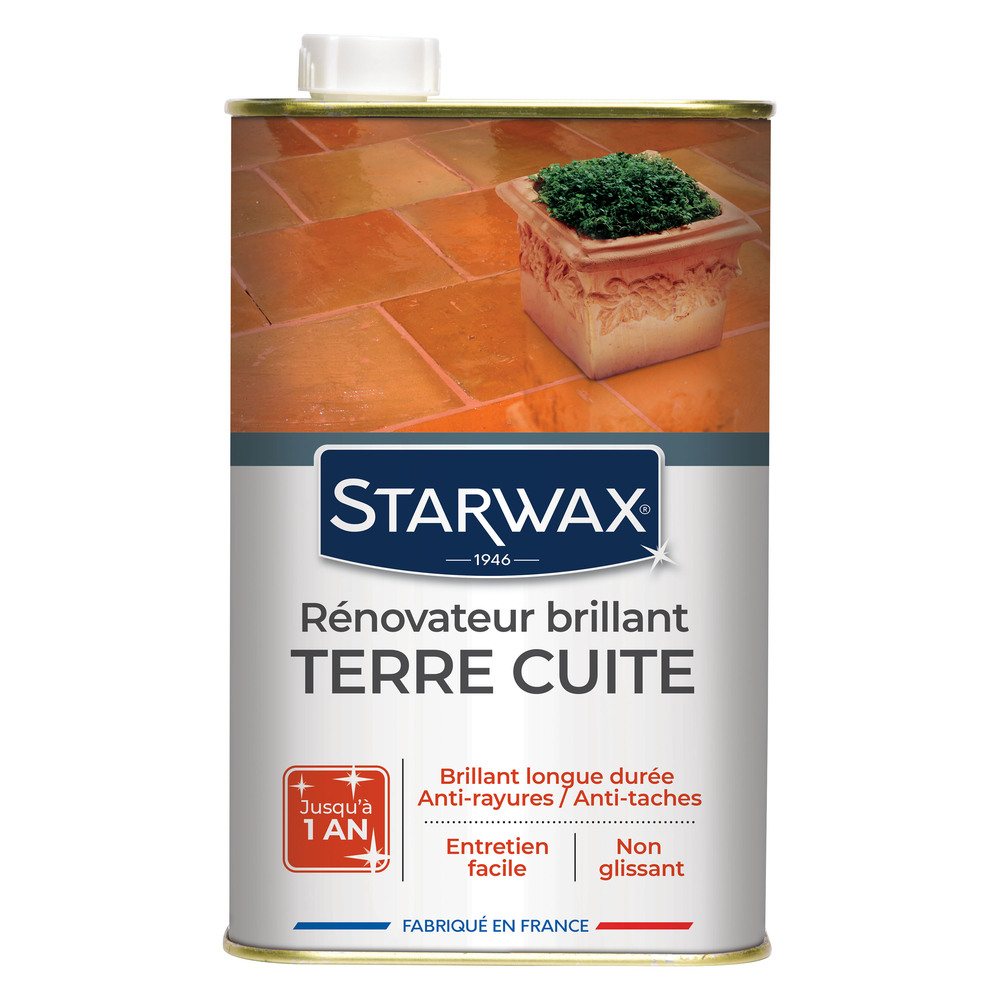 Bouteille de produit d'entretien Brillant Haute Protection pour tomettes et terres cuites 1L