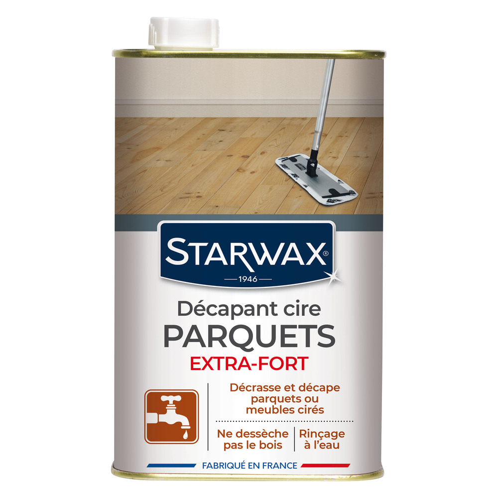 Décapant Cire Extra Fort pour Parquet Ciré 1L en flacon