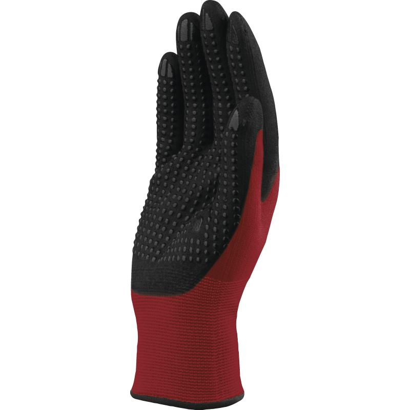 Paire de Gants Extragrip Tricot Polyamide Spandex Rouges sur Carte