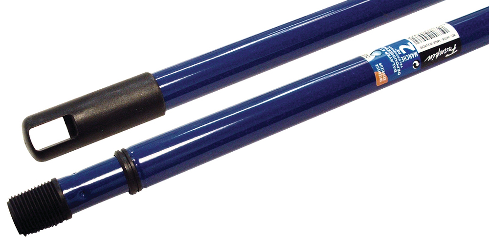 Manche télescopique en acier laqué, réglable de 110 à 200 cm, pour balai et brosse de ménage.