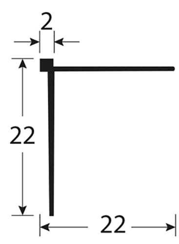 Arrêt d'Angle Sortant 90° PVC Blanc 2.60m
