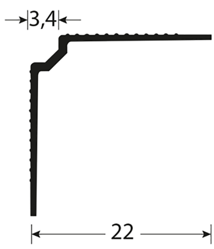 Arrêt d'Angle Rentrant 90° PVC Blanc 2.60m
