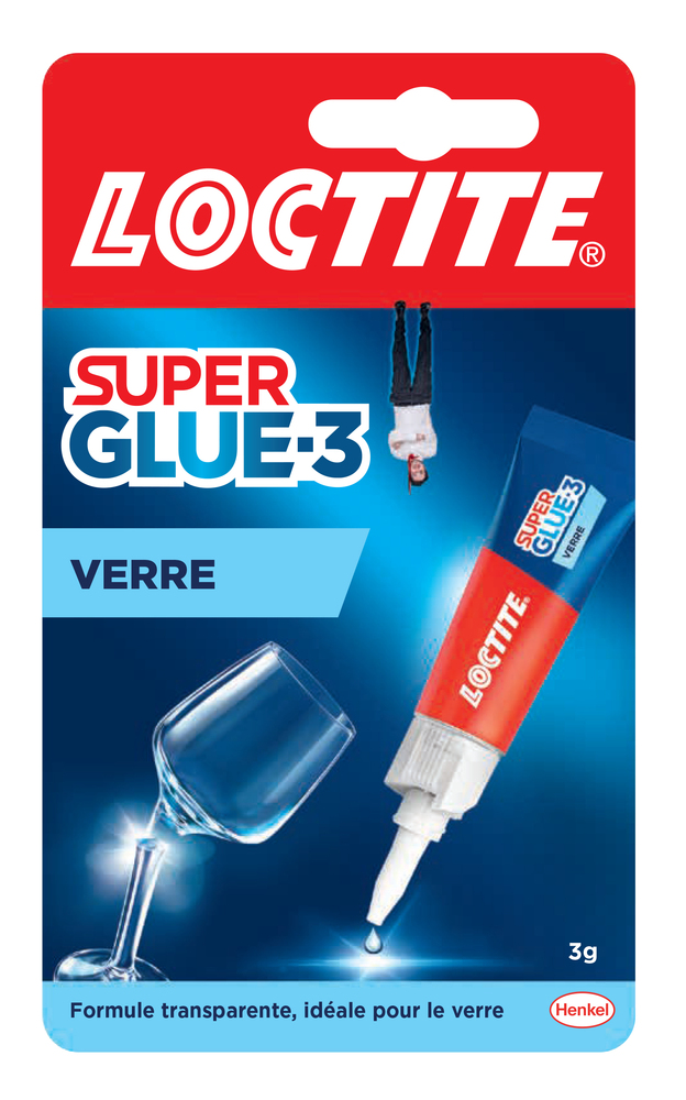Tube de colle transparente Superglue-3 Spécial Verre de 3g pour réparation rapide et invisible