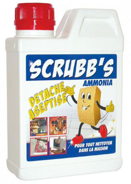 Nettoyant universel Scrubb's Ammonia en bidon de 500 ml pour un nettoyage puissant des surfaces.