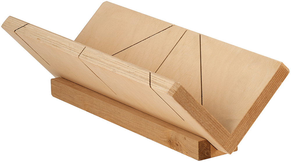 Boîte à onglet en bois de 550 x 150 x 190 mm, outil pour des coupes d'angles précises de moulures.