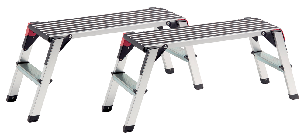 Banc Multi-Usage Cobra, lot de 2, tréteaux de travail robustes et pliables pour chantier ou atelier