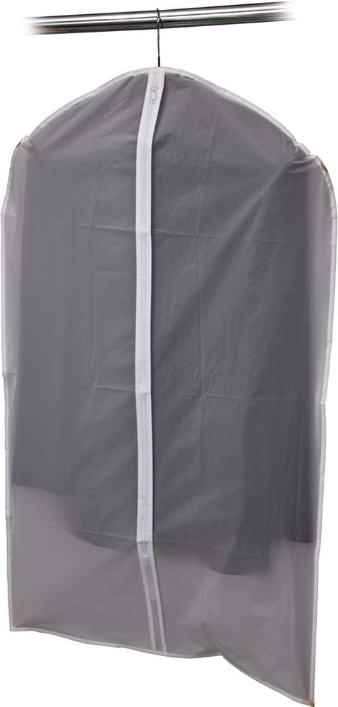 Housse vêtement courte transparente 61 x 102 cm pour protéger les vêtements de la poussière.