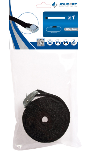 Sangle Boucle Zamak Noires 5 m en Sachet Cavalier