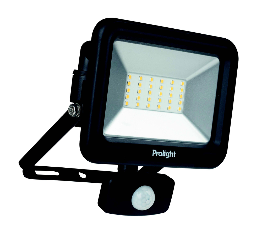 Projecteur LED noir 30W Easy Connect pour éclairage extérieur avec détecteur de mouvement intégré