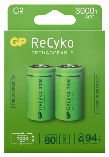 Piles rechargeables GP ReCyko Type C en étui de 2