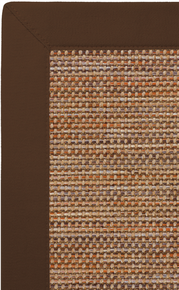 Tapis moquette tissé plat en fibres naturelles modèle Lome 4124 avec ganse 2230, idéal pour salon ou chambre.