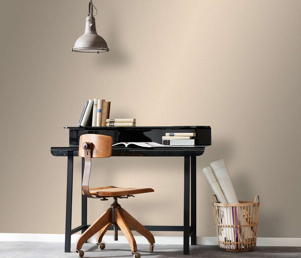 8416 - Vinyle Grainé sur Intissé Uni Taupe