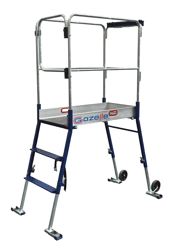 Plateforme individuelle de travail Gazelle pliable avec garde-corps de sécurité
