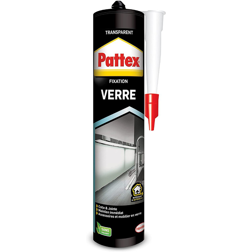 Colle de fixation verre 300g transparente en cartouche