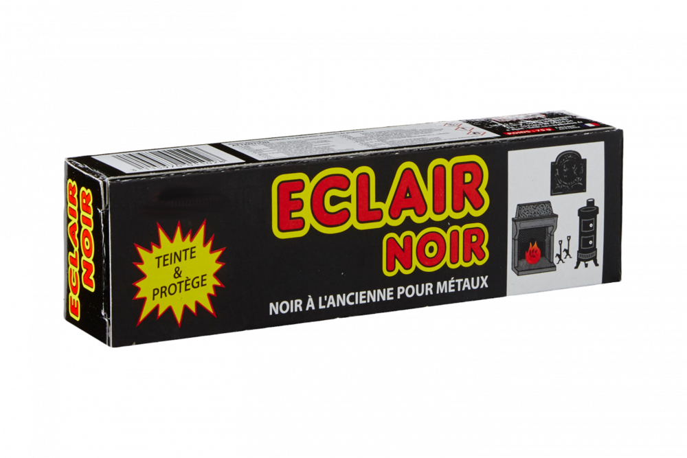 Tube noir de produit d'entretien métaux Eclair Noir N°8, 75g, pour nettoyer et polir.
