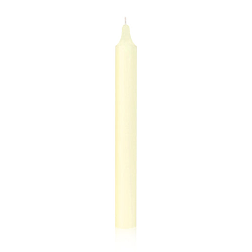 Bougie cylindrique ivoire teintée masse de 21 mm de diamètre et 200 mm de hauteur