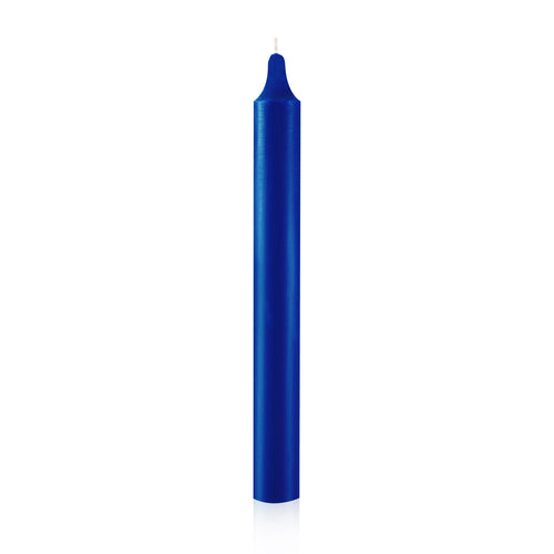 Bougie cylindrique teintée masse bleu roi, diamètre 21mm, hauteur 200mm