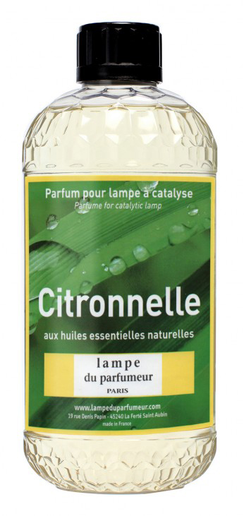 Recharge lampe à catalyse parfum citronnelle, flacon de 500 ml pour diffuseur d'intérieur
