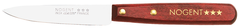 Couteau d'office Classic à lame lisse en acier inoxydable de 9 cm et manche en bois.