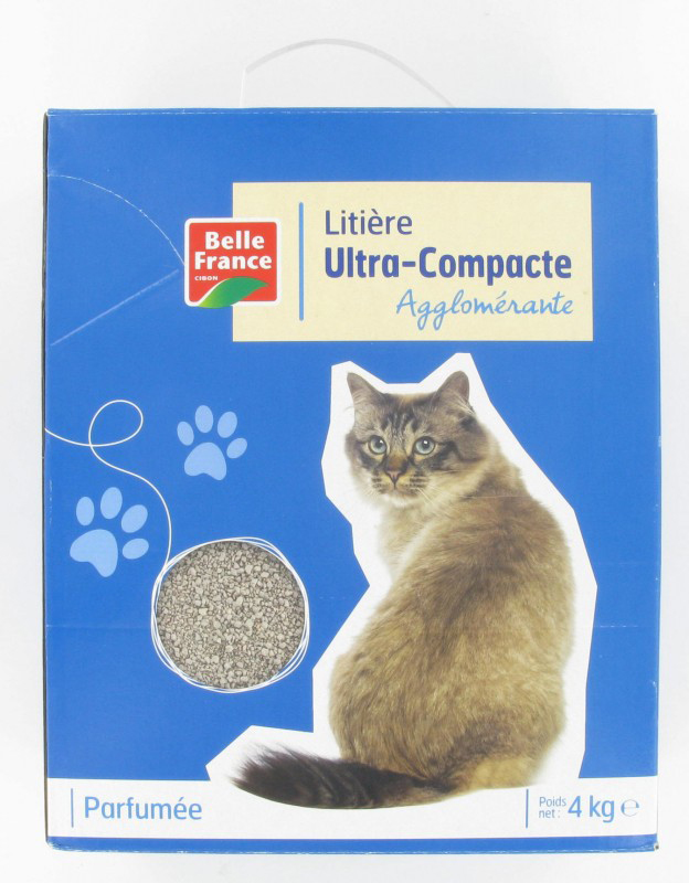 Sac de litière pour chat Ultra Compacte Parfumée 4 kg, très absorbante