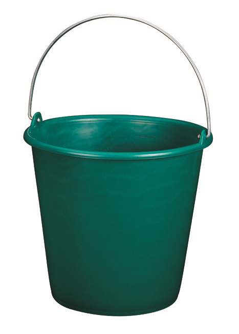 Seau de jardin rural vert rond 8L gradué avec anse