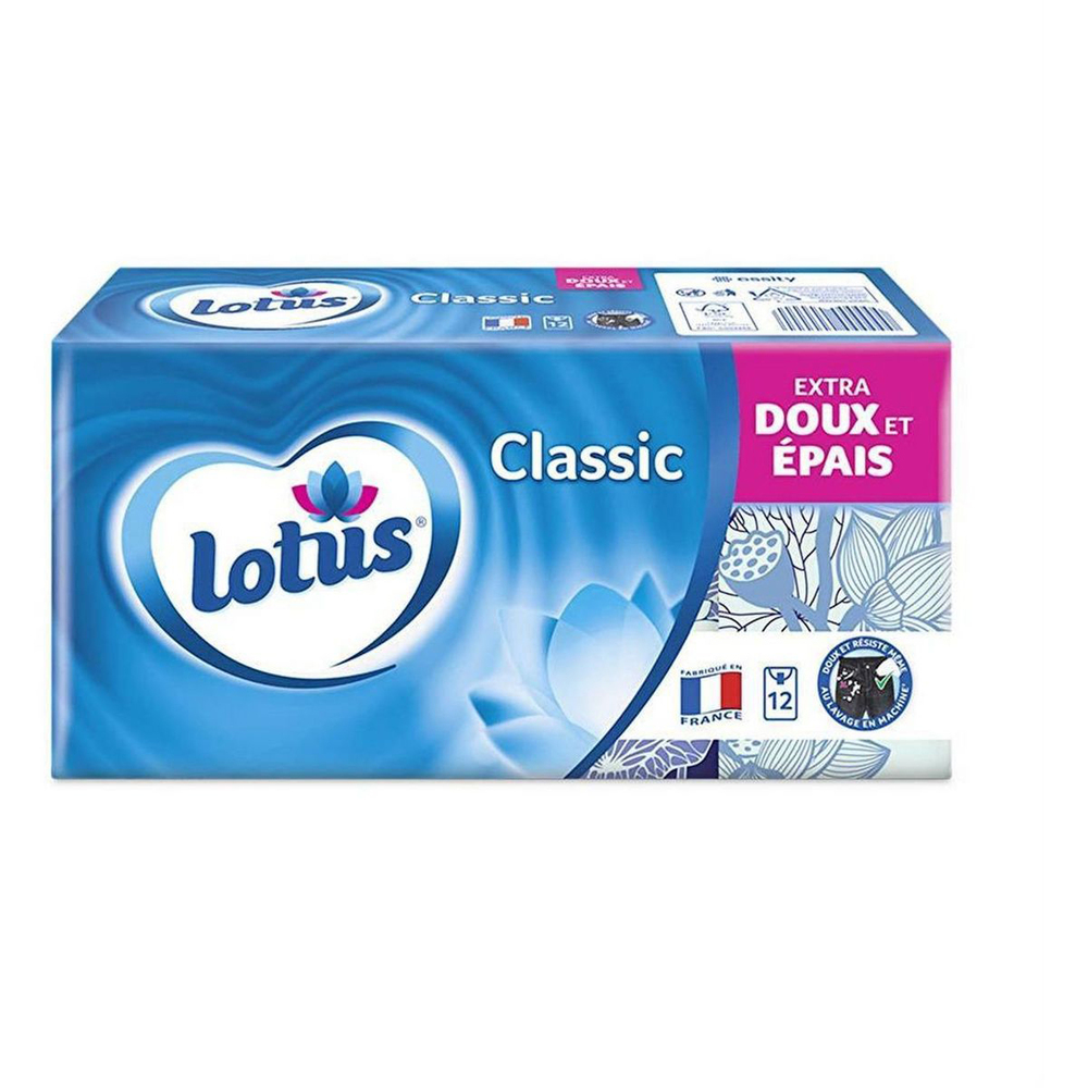Lot de 10 paquets de mouchoirs en papier Classic, blancs et doux pour un usage quotidien.