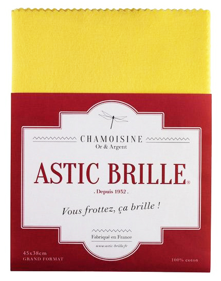 Chamoisine douce et non-rayante pour métaux, Astic Brille, 45 x 38 cm