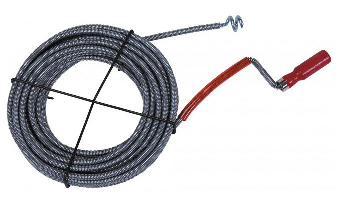 Furet déboucheur à manivelle de 3 mètres, diamètre 20 mm, avec poignée ergonomique pour canalisations.