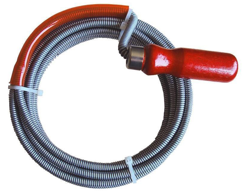 Furet déboucheur à manivelle 5 mètres avec câble Ø20 mm et crampon pour canalisations