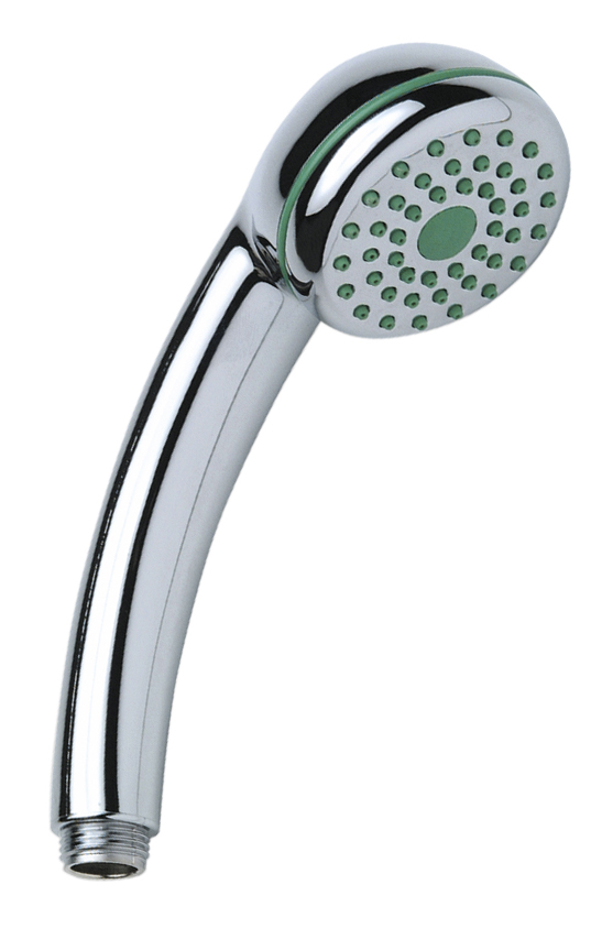 Douchette chromée Helios 1 jet pour douche, finition brillante et design moderne