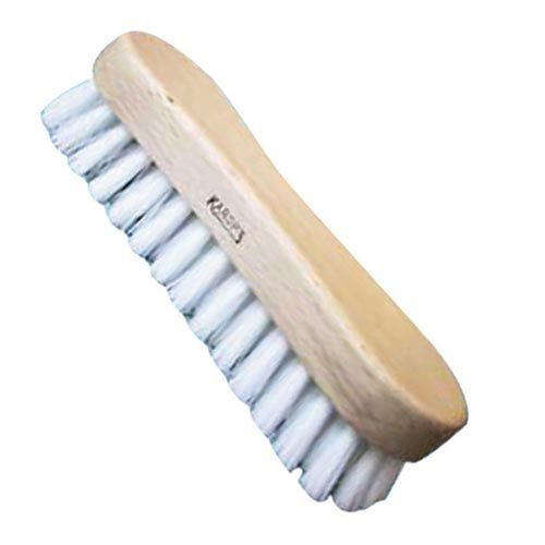 Brosse de ménage à laver KAROP'S forme violon en bois et nylon de 180 mm, offrant une prise en main confortable.